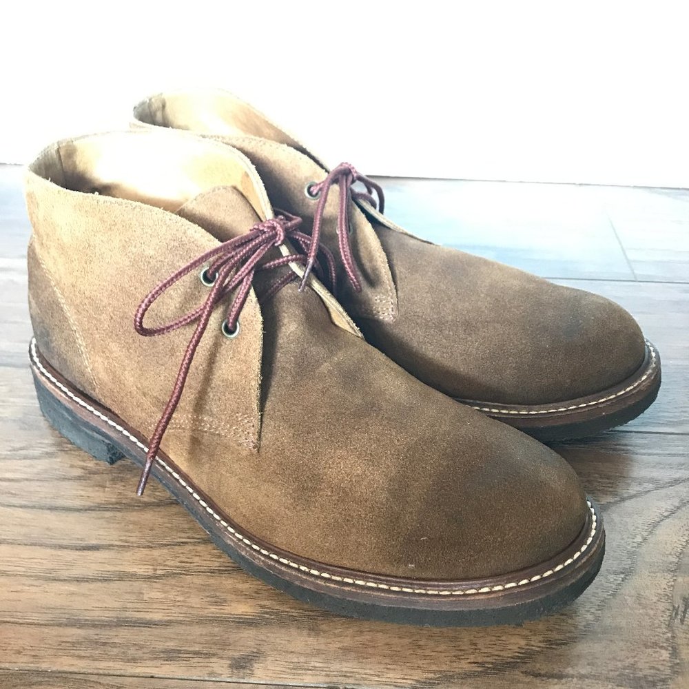 FRYE Dakota Crepe Chukka Brown Suede Leather Boots